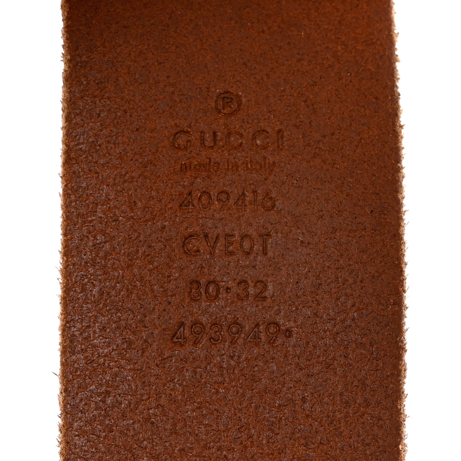 Gucci Faded Calfskin Double G 40mm Belt 80 32 Cuir 3 of 4