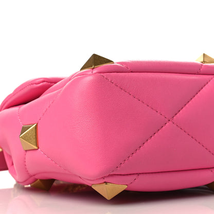 Valentino Garavani Nappa Medium Roman Stud Shoulder Bag Feminine Pink 7 of 8