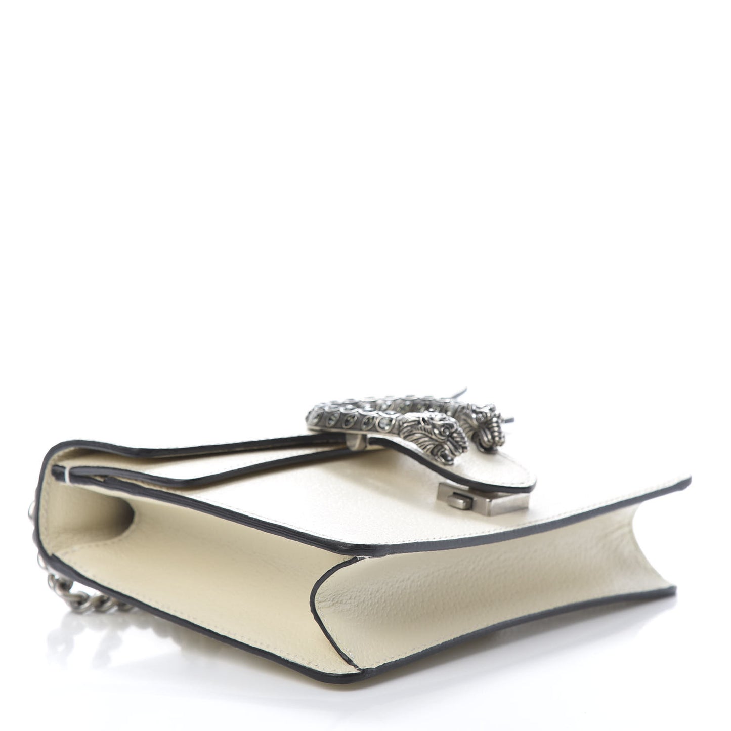 Textured Calfskin Crystal Mini Dionysus Shoulder Bag Mystic White