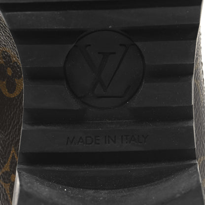 Louis Vuitton Suede Calfskin Monogram Laureate Platform Desert Boots 42 Black 7 of 8
