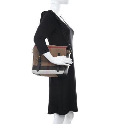 Burberry Canvas Mega Check Small Baildon Messenger Bag Black 2 of 11