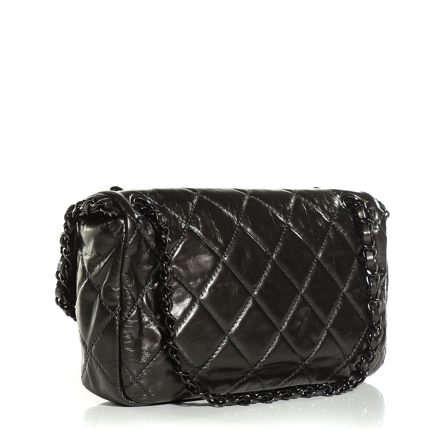 Chanel Calfskin Quilted Medium Chain Me Flap So Black 3 of 6