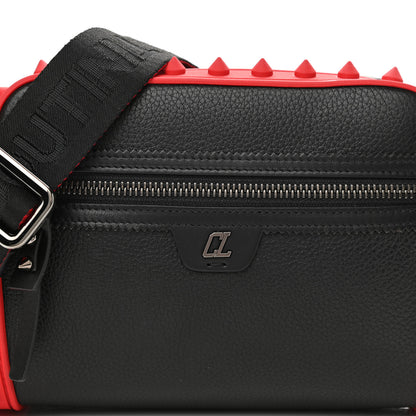 Christian Louboutin Empire Calfskin Gomme Spikes Loubitown Crossbody Loubi Black 9 of 12