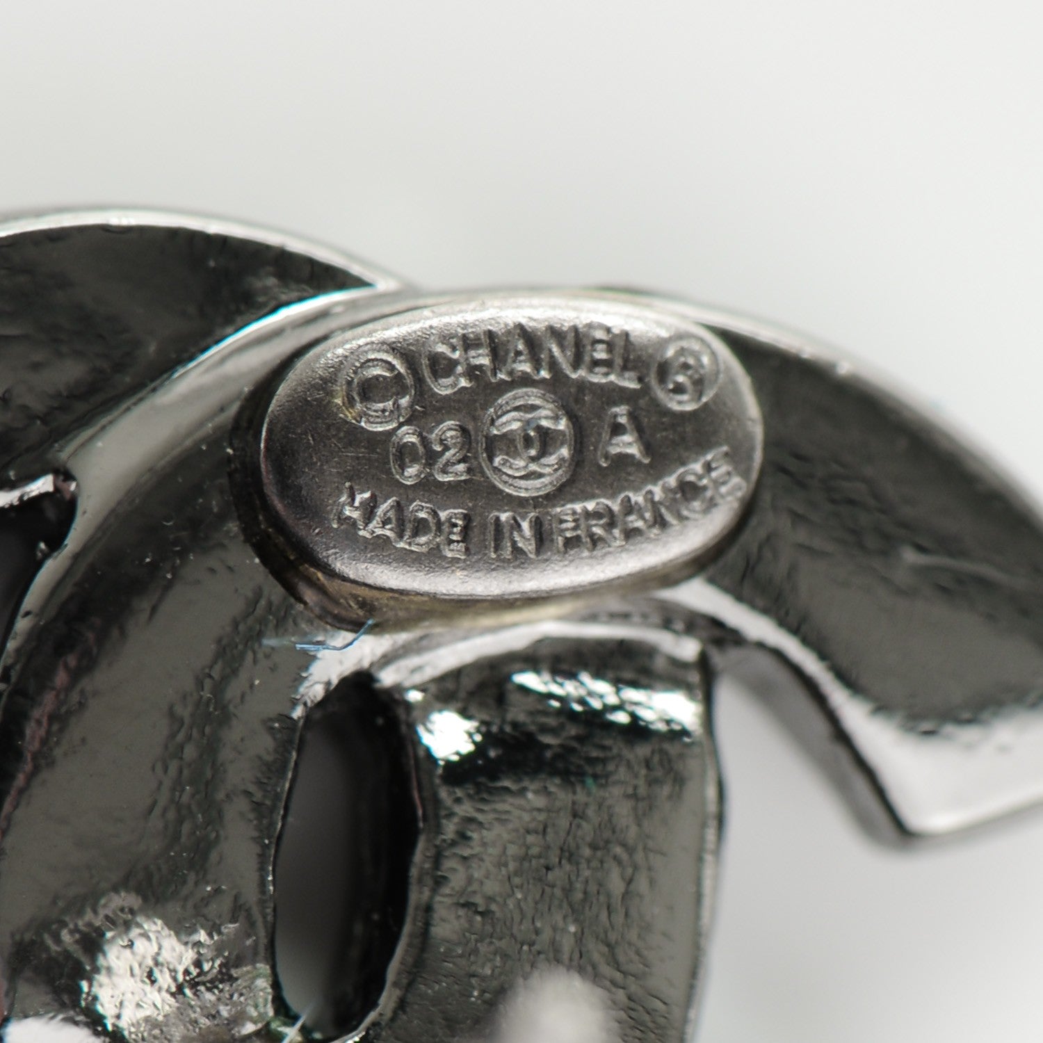 Chanel Ruthenium CC Earrings 4 of 4