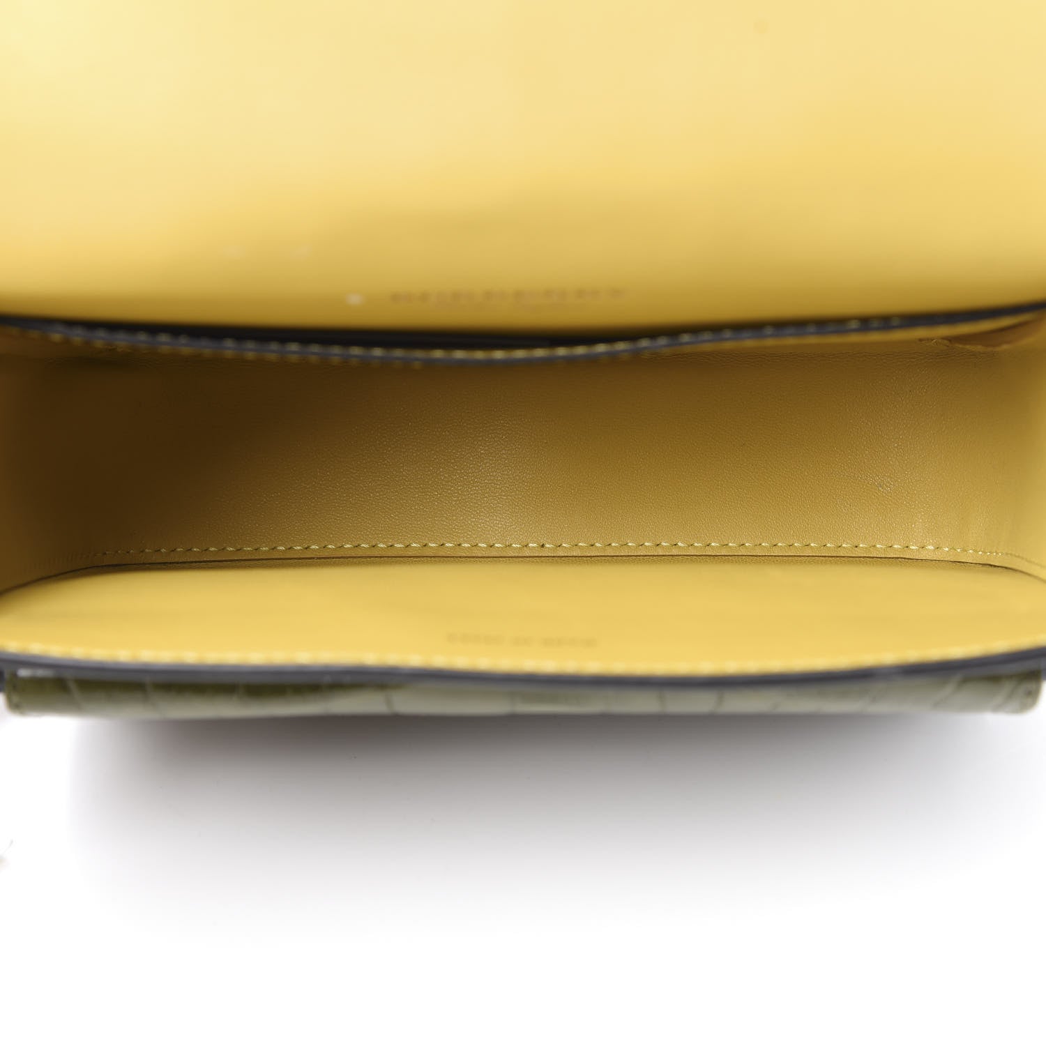 Burberry Alligator Square Satchel Dark Antique Green 5 of 12