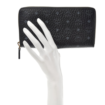 MCM Visetos Large Zip Around Wallet Black 2 of 6