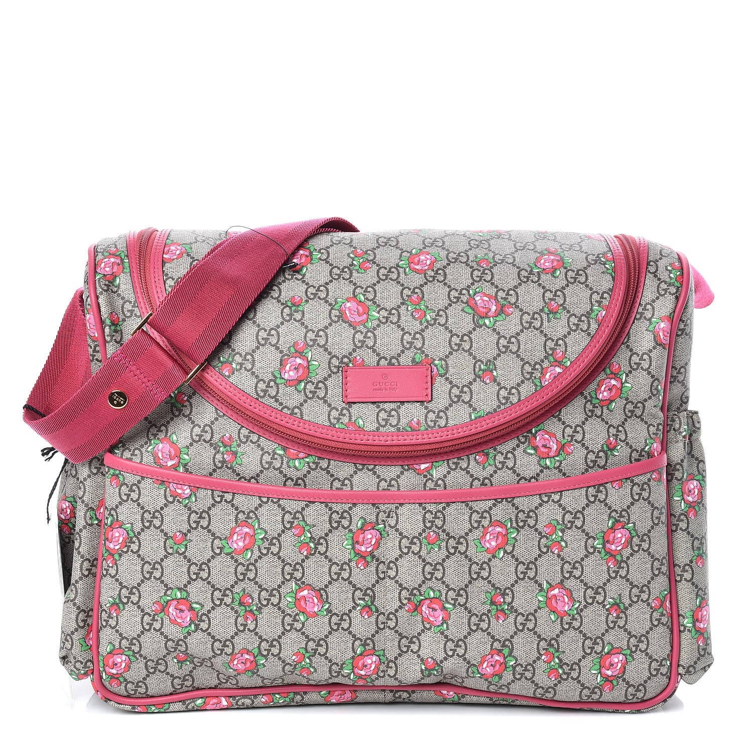 Gucci GG Supreme Monogram Rose Bud Diaper Bag Pink 1 of 10