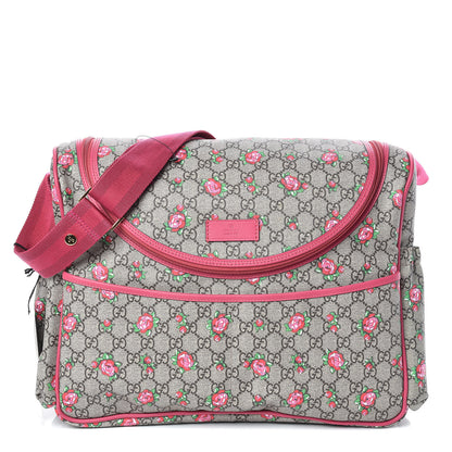 Gucci GG Supreme Monogram Rose Bud Diaper Bag Pink 1 of 10