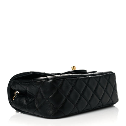 Chanel Lambskin Quilted Mini Rectangular Pearl Crush Flap Black 4 of 11