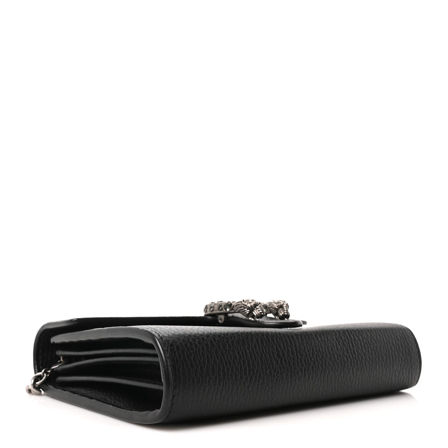 Gucci Calfskin Mini Dionysus Chain Wallet Black 4 of 9