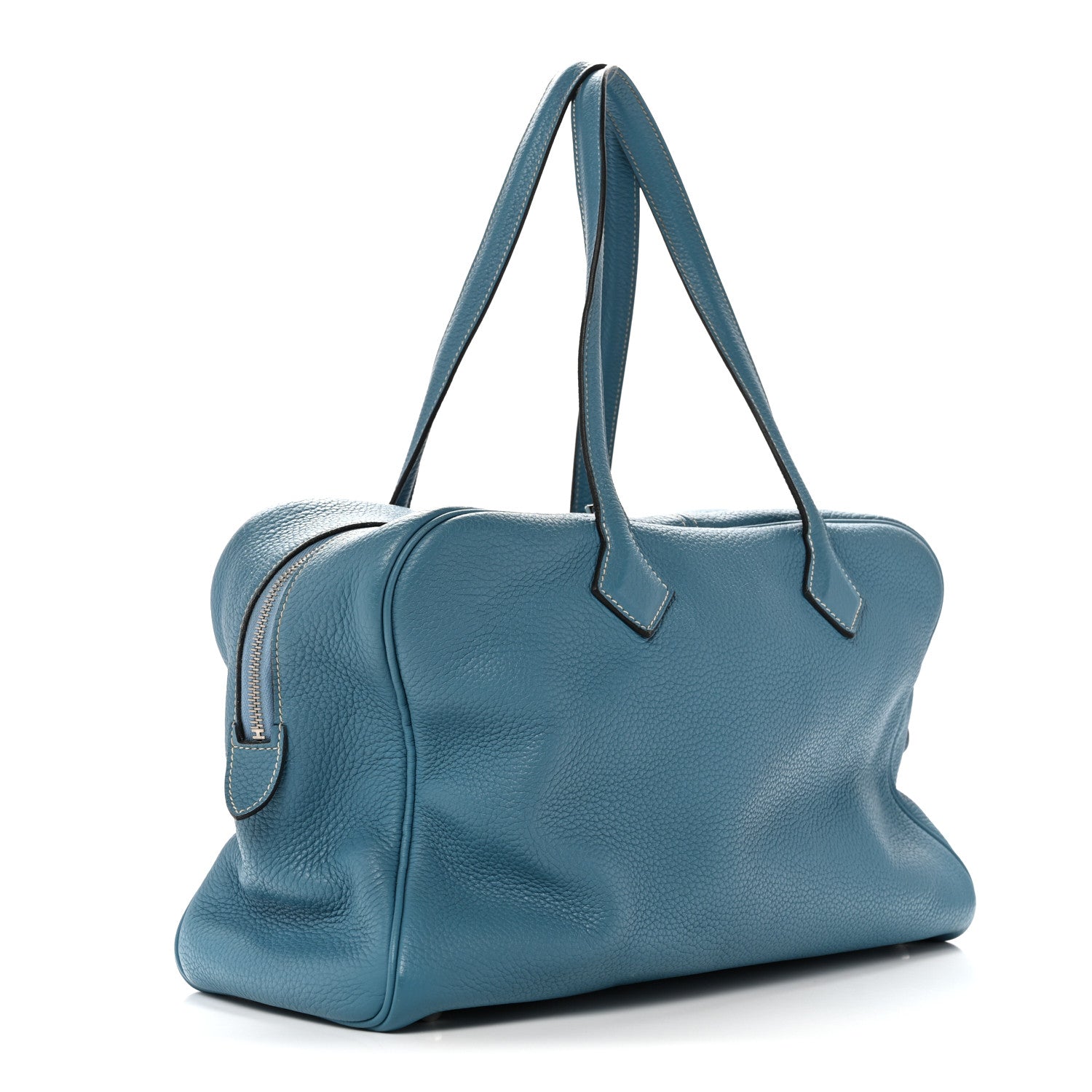 Hermes Taurillon Clemence Victoria II 35 Blue Jean 3 of 13