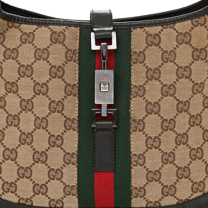 Gucci Monogram Web Jackie O Hobo Dark Brown 8 of 12