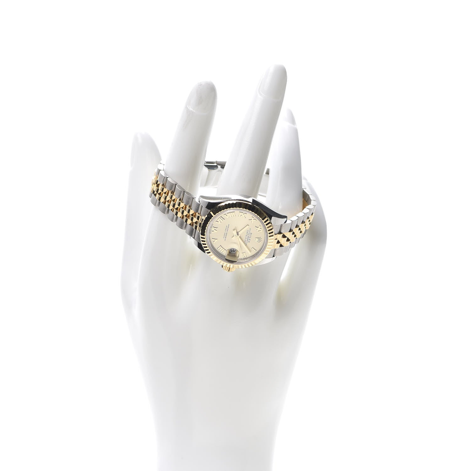 Rolex Stainless Steel 18K Yellow Gold 28mm Oyster Perpetual Datejust Watch Champagne Roman 279173 2 of 7