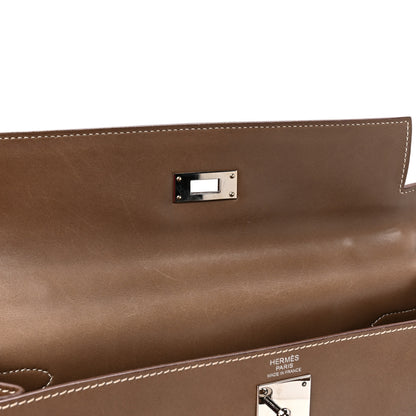 Hermes Tadelakt Kelly Retourne 32 Etoupe 11 of 20