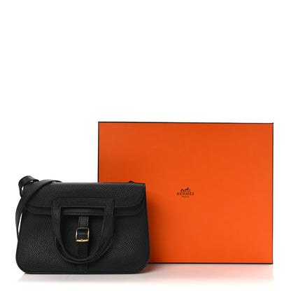 Hermes Taurillon Clemence Halzan 25 Black 13 of 13