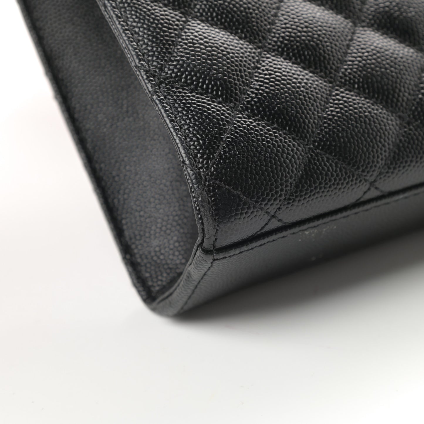 Grain De Poudre Textured Mixed Matelasse Triquilt Medium Monogram Satchel Black
