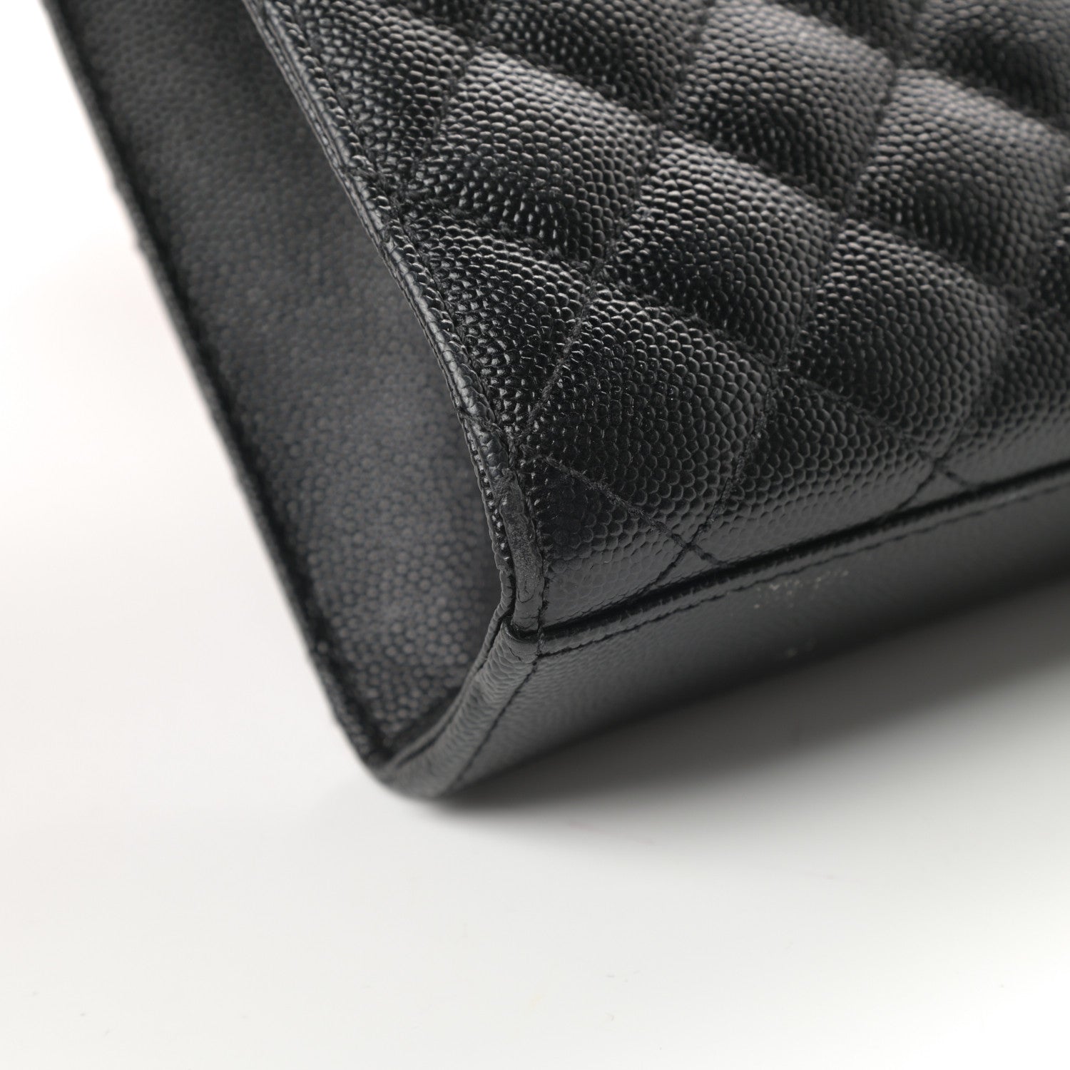 Saint Laurent Grain De Poudre Textured Mixed Matelasse Triquilt Medium Monogram Satchel Black 10 of 15