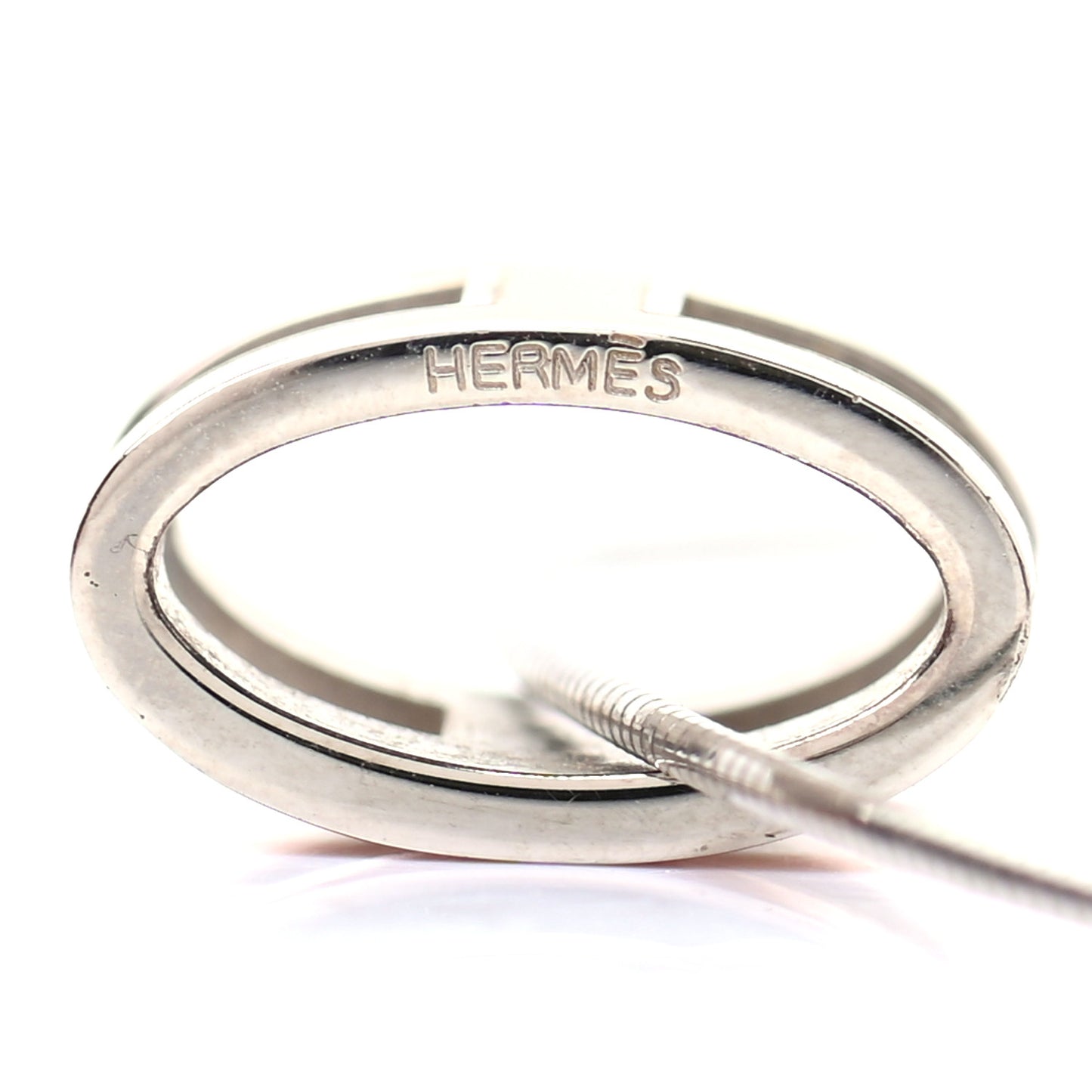 Lacquered Palladium Pop H Pendant Necklace Orange