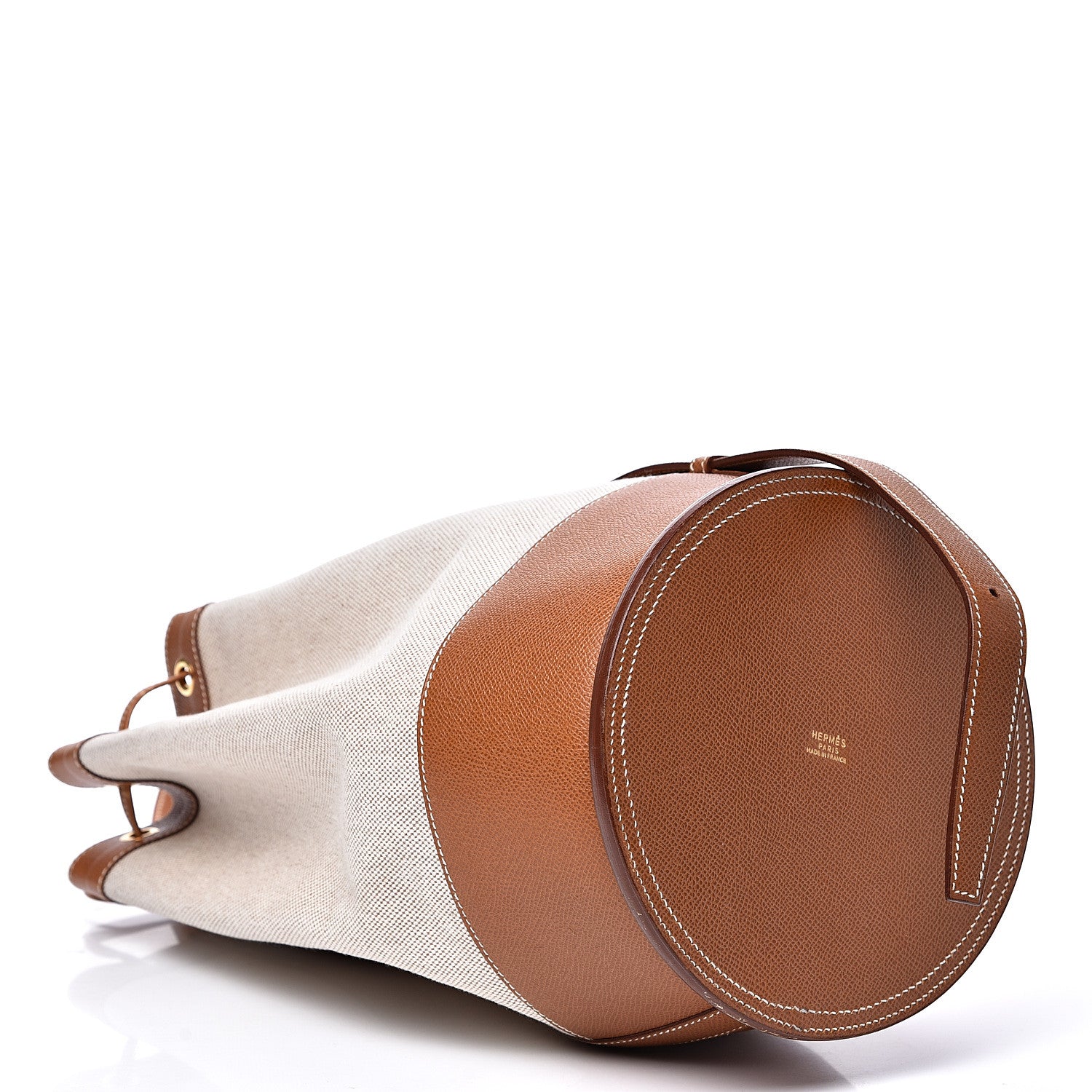 Hermes Courchevel Toile Standy Gold Natural 3 of 11