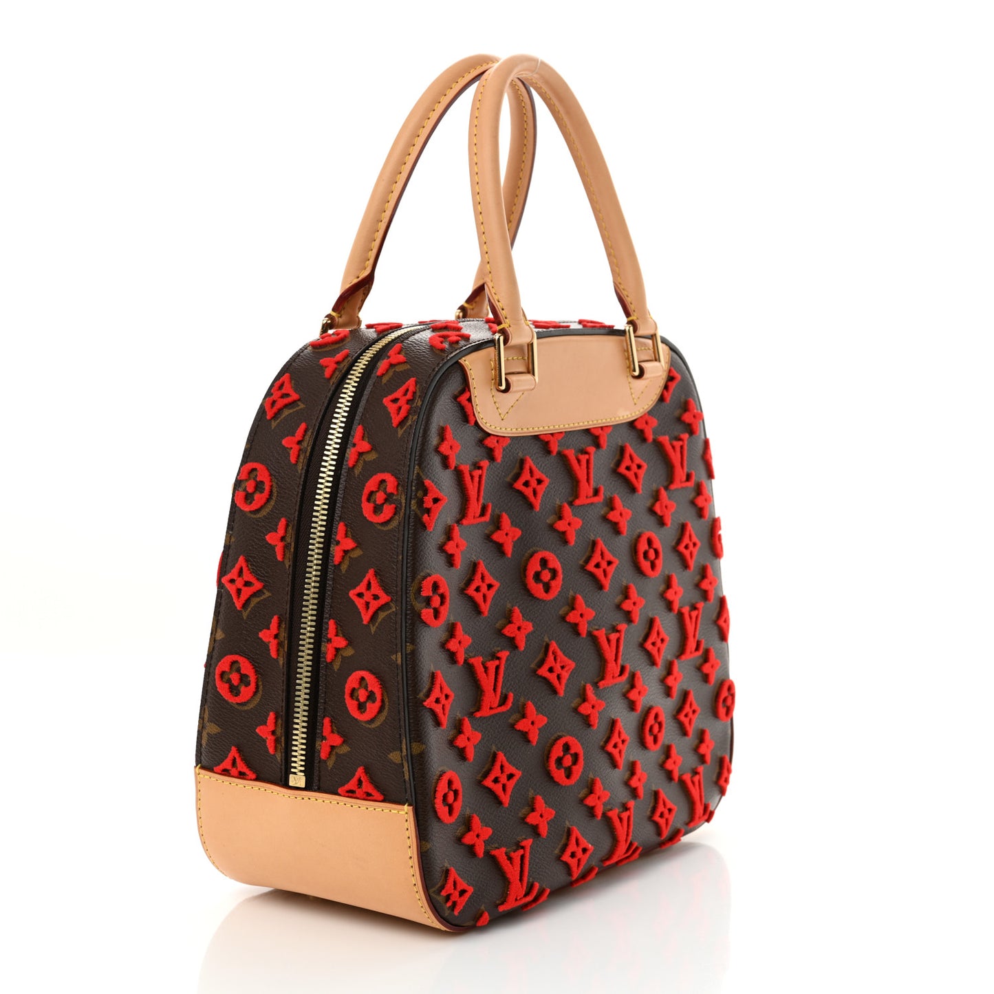 Monogram Tuffetage Deauville Cube Red