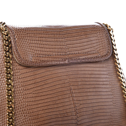 Gucci Lizard Small 1973 Chain Shoulder Bag Brown 10 of 11