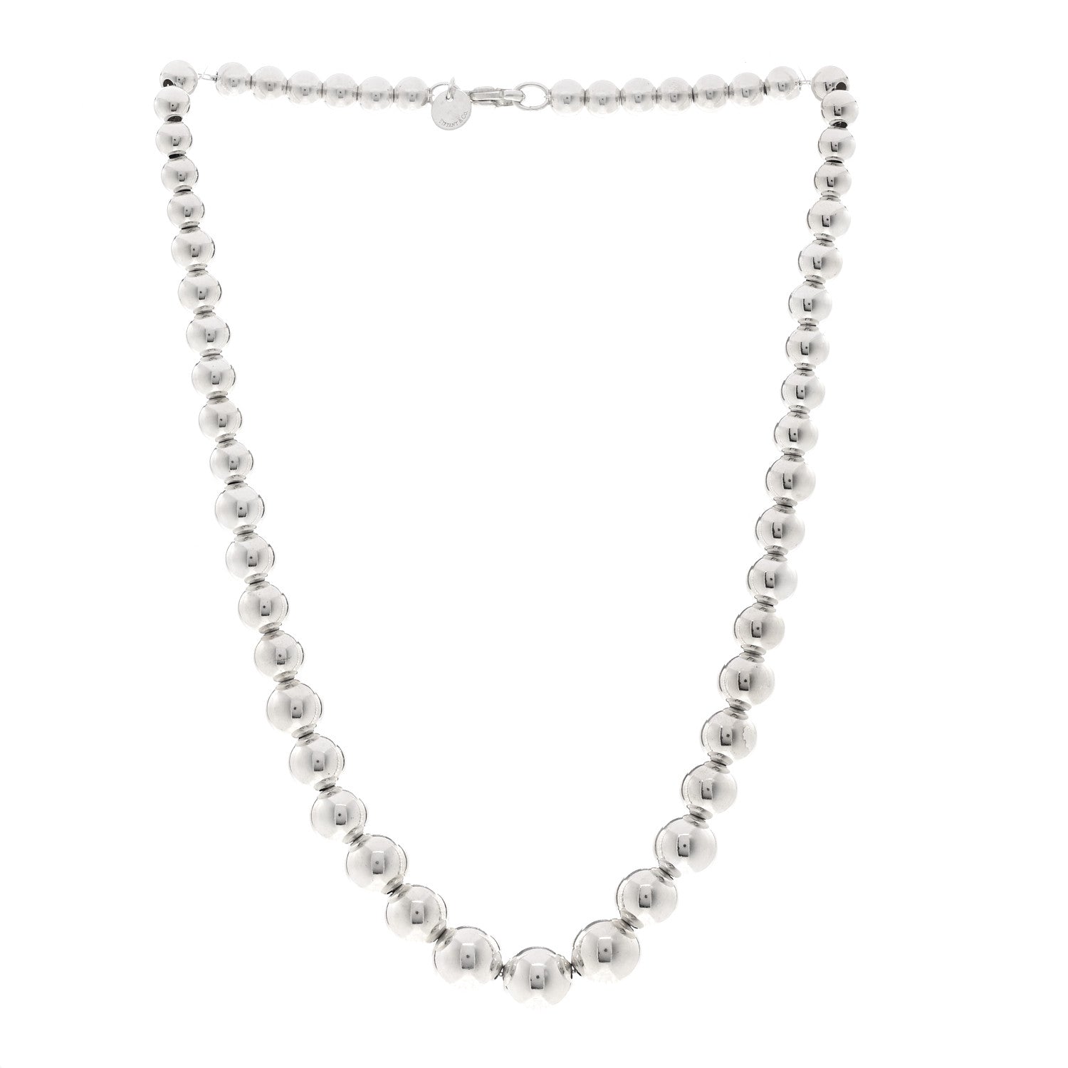 Tiffany Sterling Silver Hardwear Graduated Ball Necklace 3 of 4