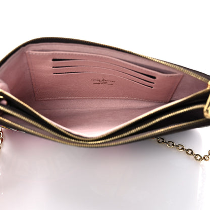 Louis Vuitton Monogram 2020 Christmas Animation Big Wheel Double Zip Pochette Rose Ballerine 5 of 9