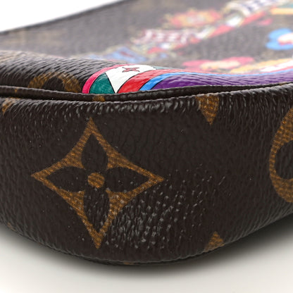 Louis Vuitton Monogram 2020 Christmas Animation Bumper Cars Mini Pochette Accessories Coquelicot 10 of 16