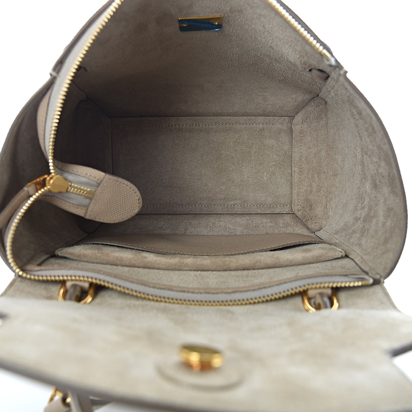 Grained Calfskin Micro Belt Bag Light Taupe