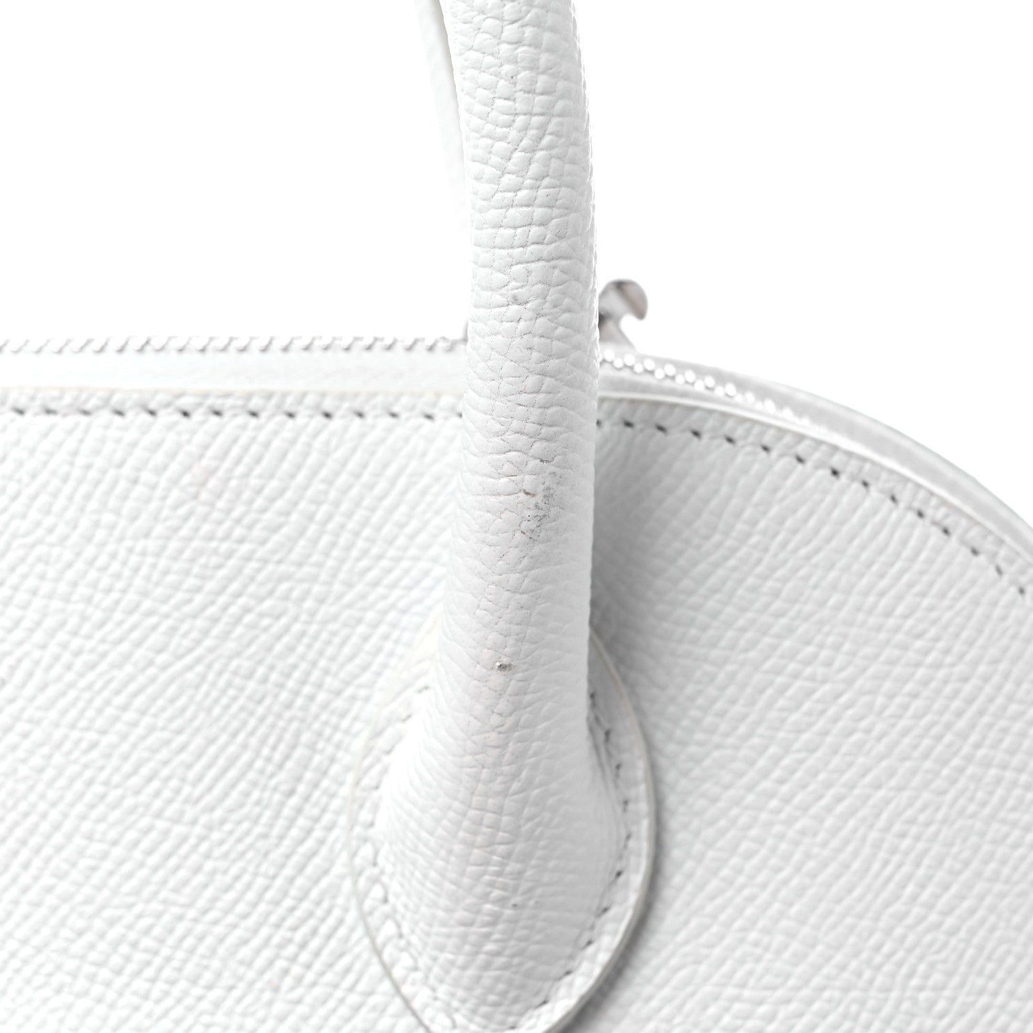 Balenciaga Signature Grained Calfskin Logo S Ville Top Handle Bag White Black 16 of 17
