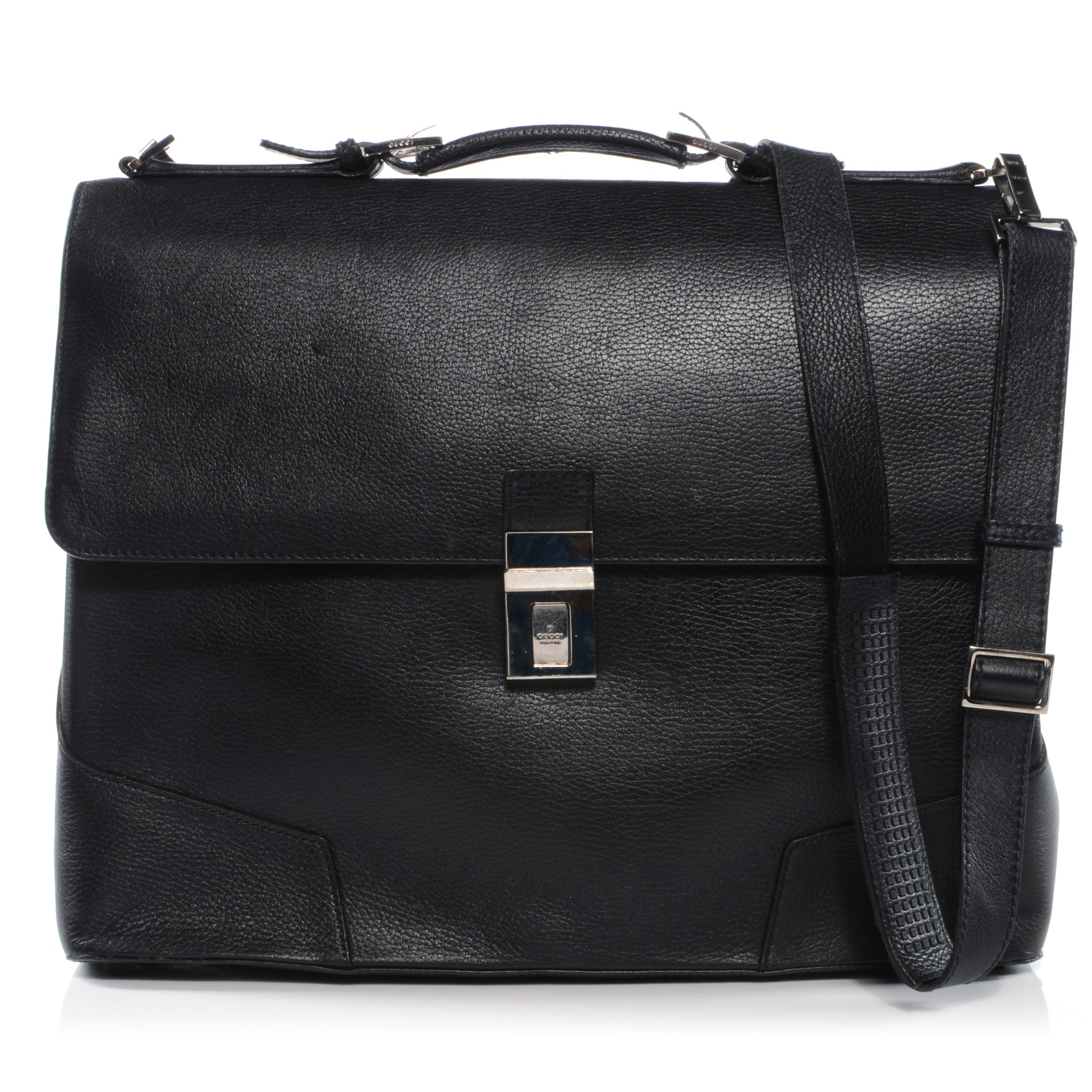 Gucci Leather Briefcase Laptop Bag Black 1 of 7