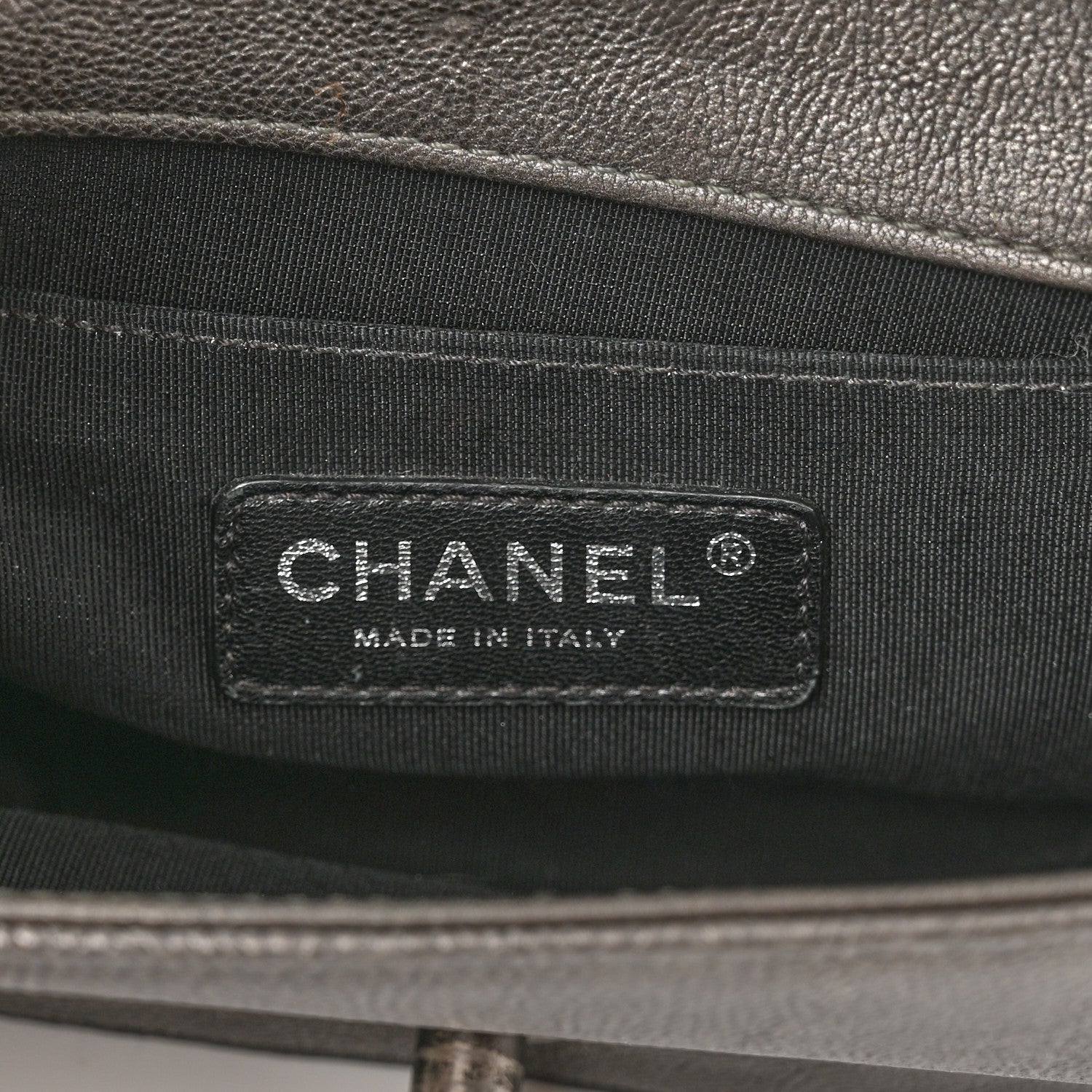 Chanel Caviar Quilted Small Chain Mail Boy Flap Grey 6 of 10