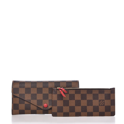 Louis Vuitton Damier Ebene Josephine Wallet Red 7 of 9