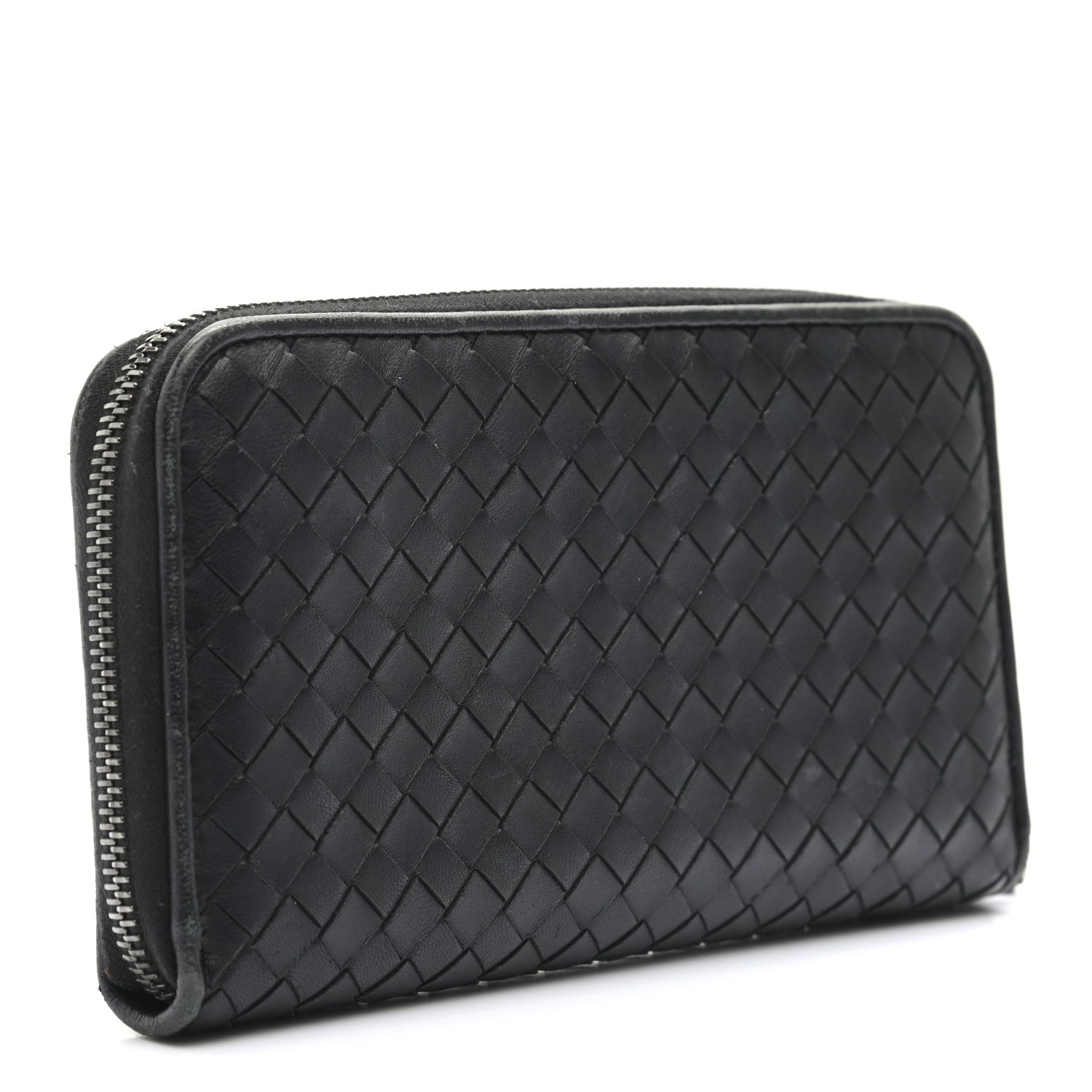 Bottega Veneta Nappa Intrecciato Zip Around Wallet Black 3 of 9