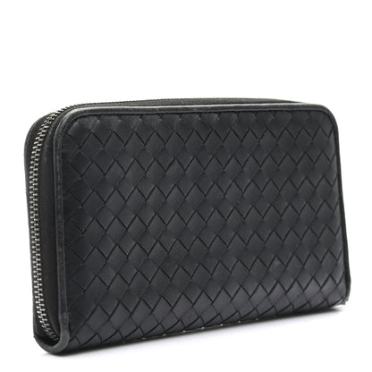 Bottega Veneta Nappa Intrecciato Zip Around Wallet Black 3 of 9