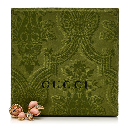 Gucci Resin Crystal Single GG Earring Pink Gold 5 of 5