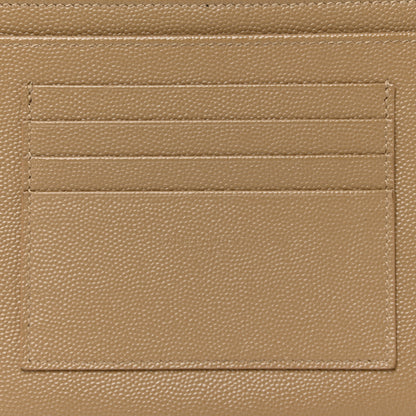 Saint Laurent Grain De Poudre Chevron Monogram Large Bill Pouch Cork 11 of 14