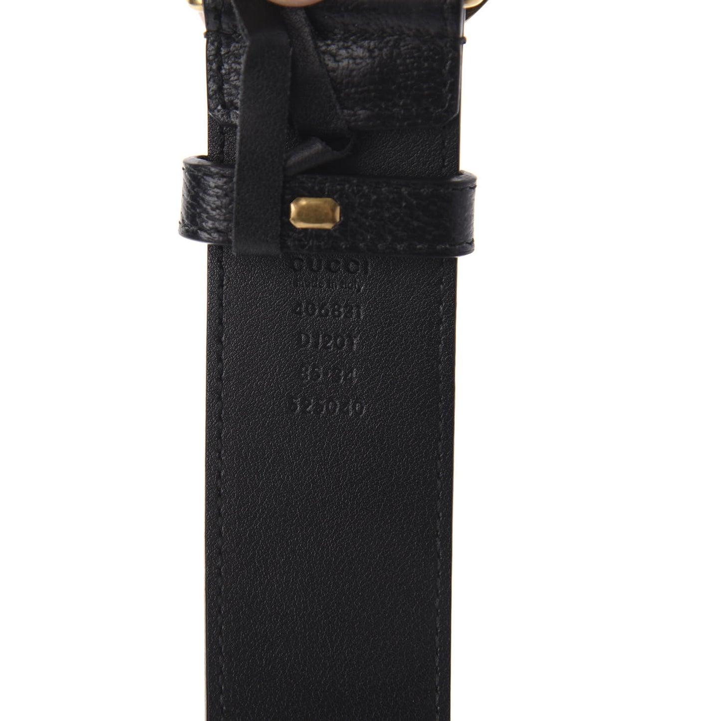 Textured Calfskin Double G 40mm Belt 85 34 Black