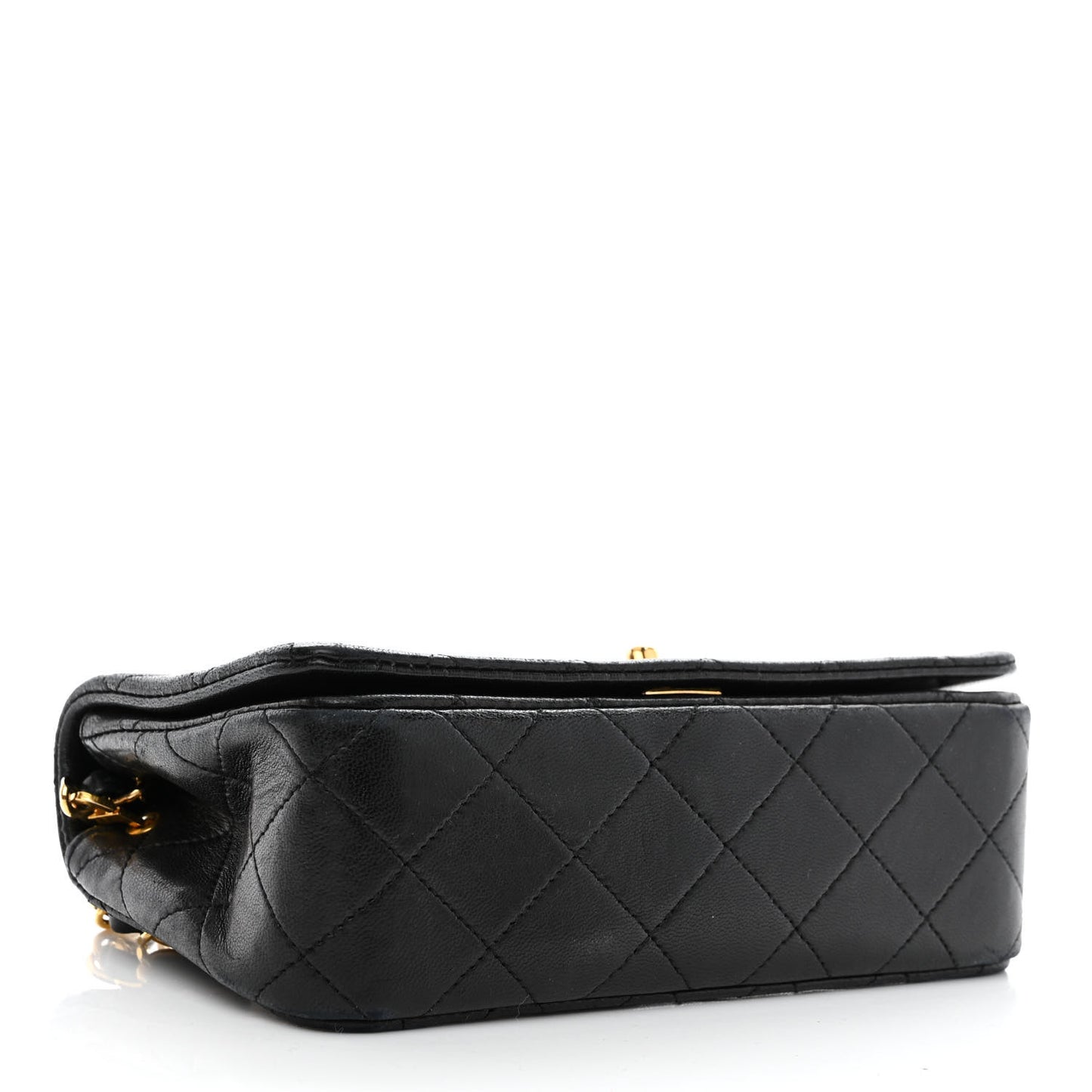 Lambskin Quilted Small Single Flap Black