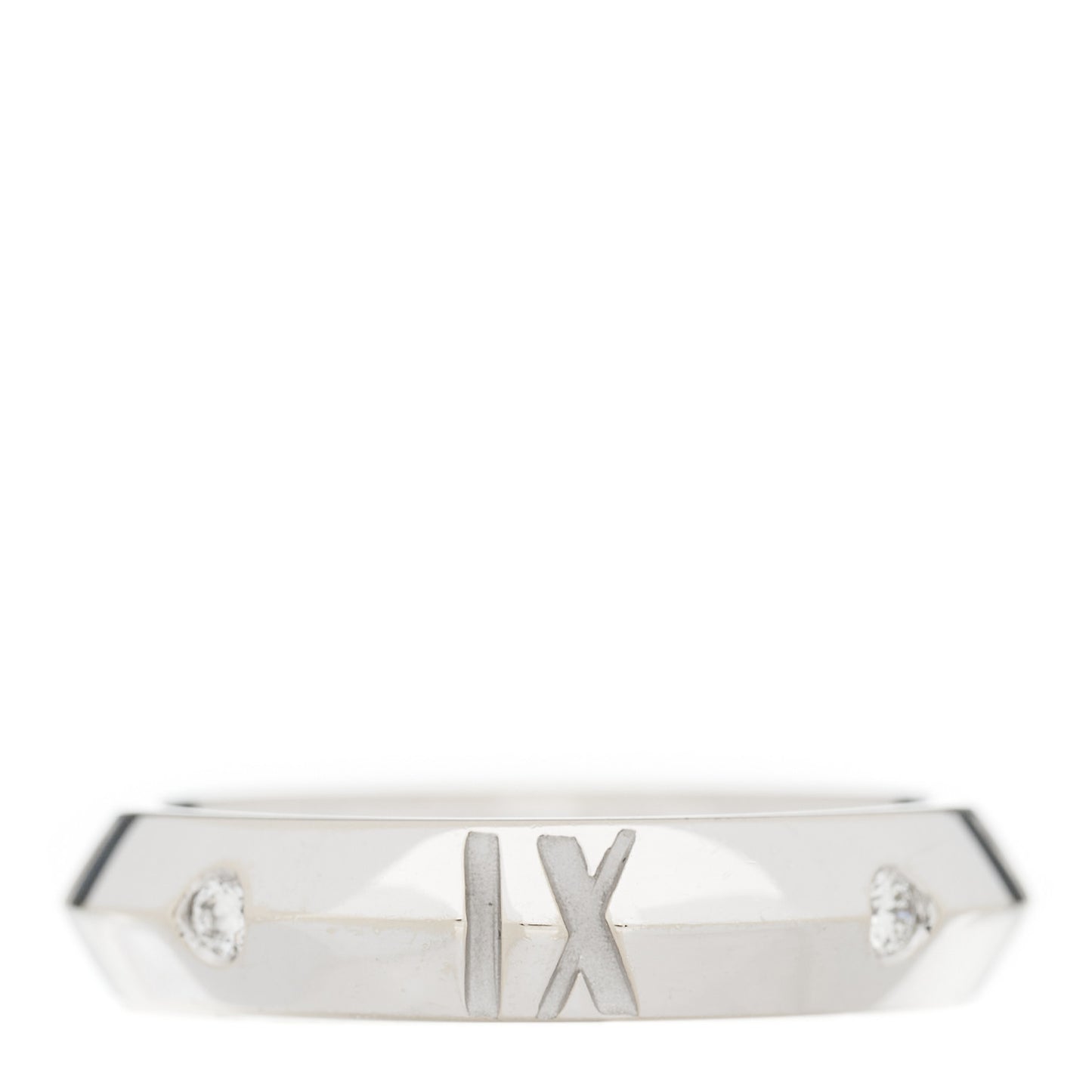 18K White Gold Diamond Narrow Atlas X Closed Ring 53 6.5