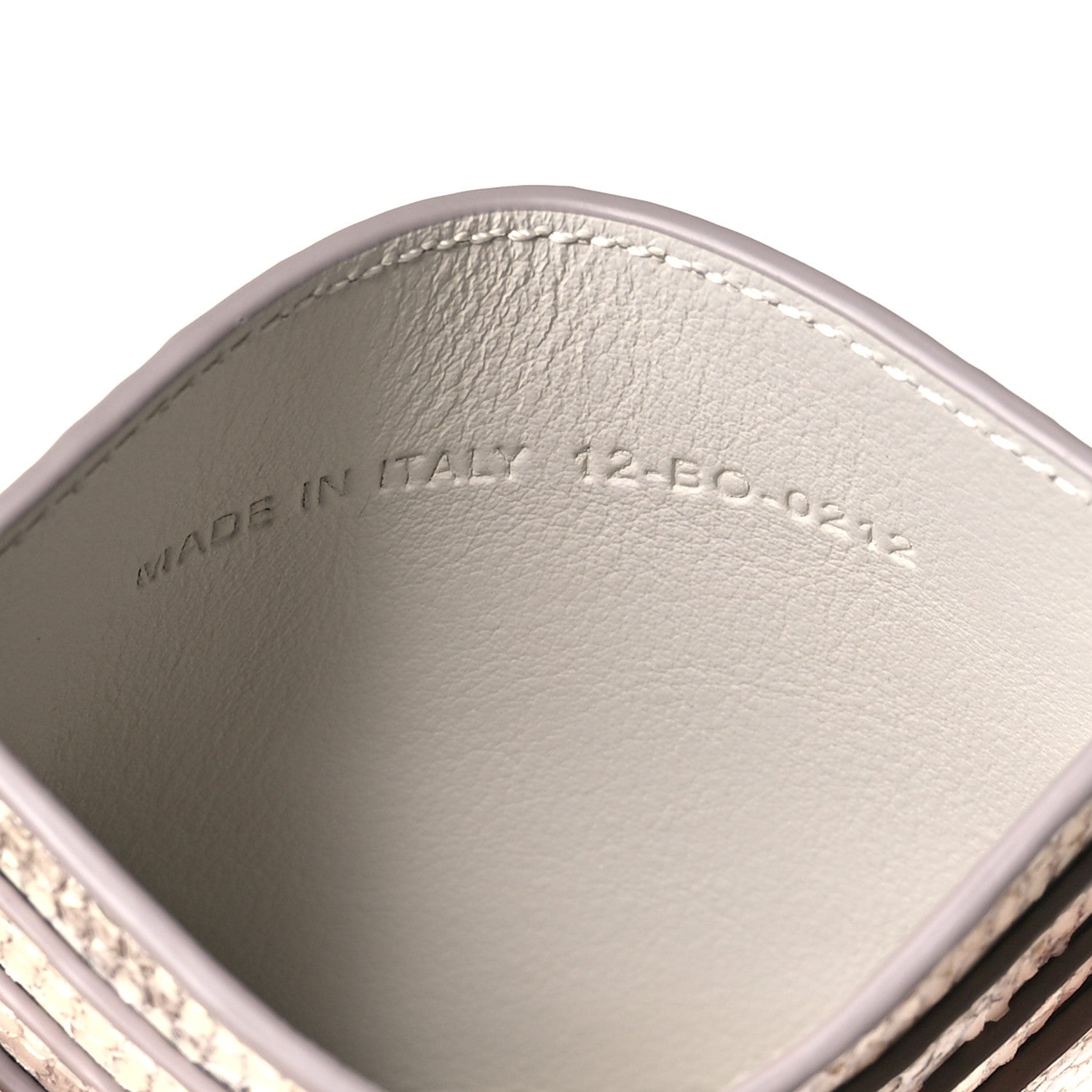 Christian Dior Snakeskin Dior Card Holder Beige Multicolor 6 of 8
