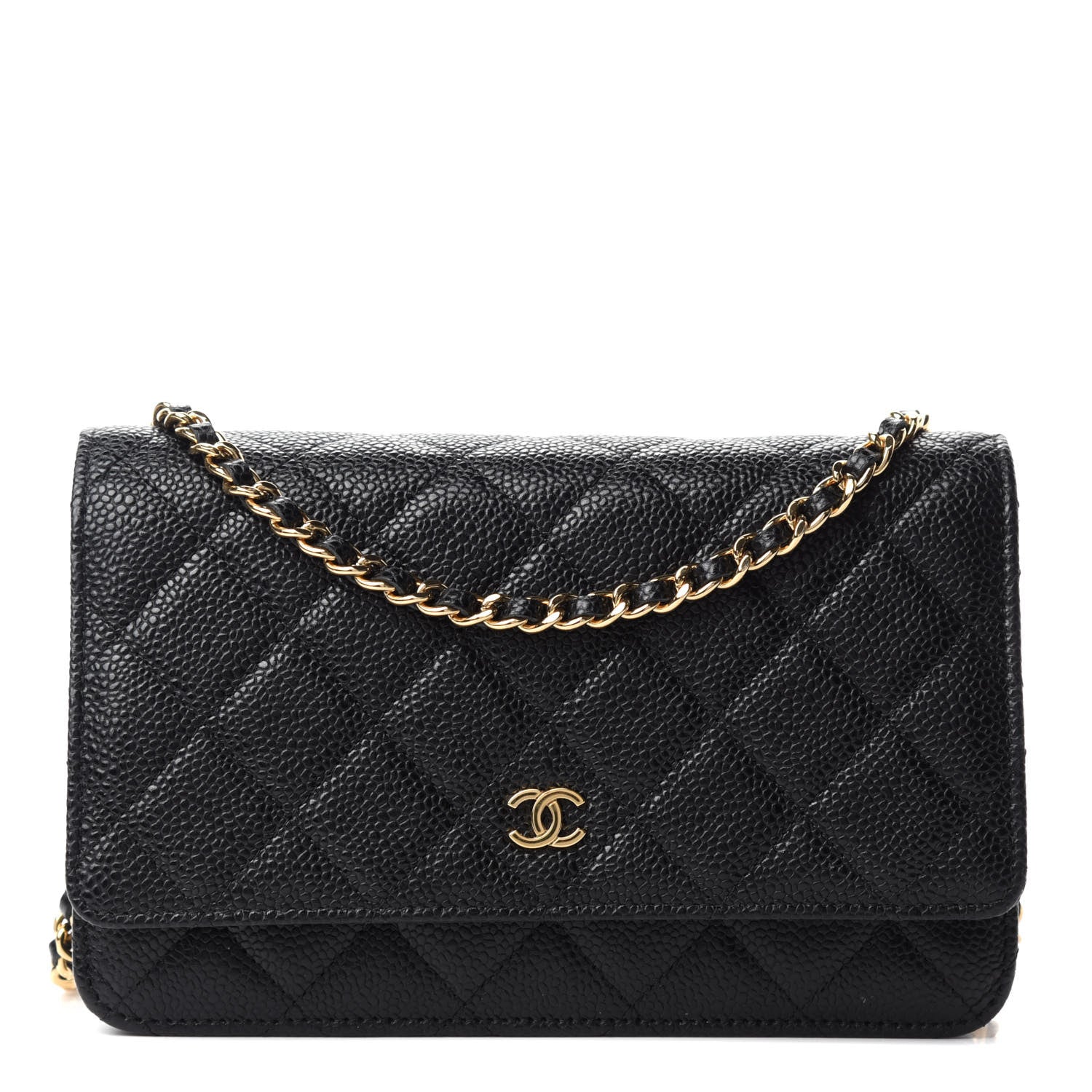 Chanel Caviar Quilted Wallet On Chain WOC Black 1 of 10