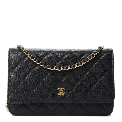 Chanel Caviar Quilted Wallet On Chain WOC Black 1 of 10