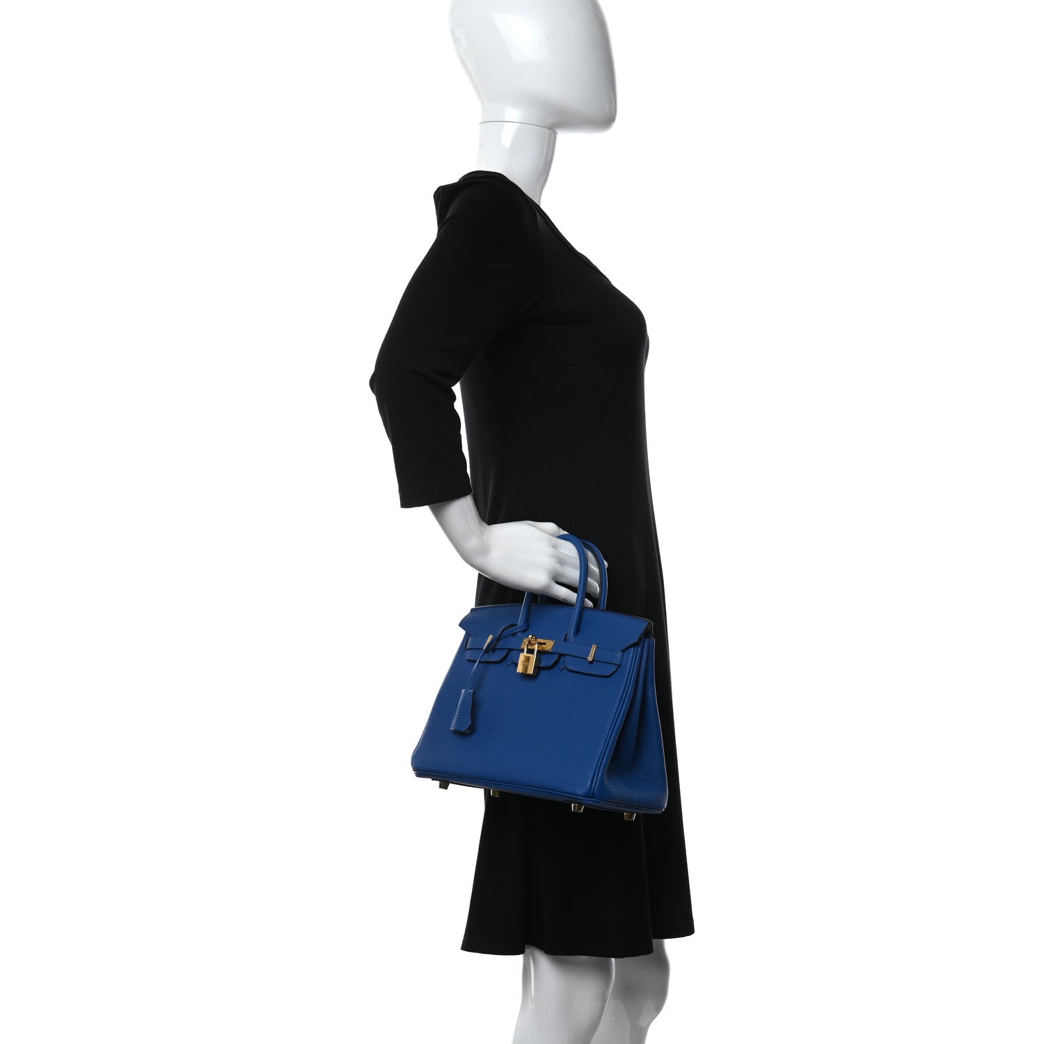 Hermes Togo Birkin 25 Bleu France 3 of 10