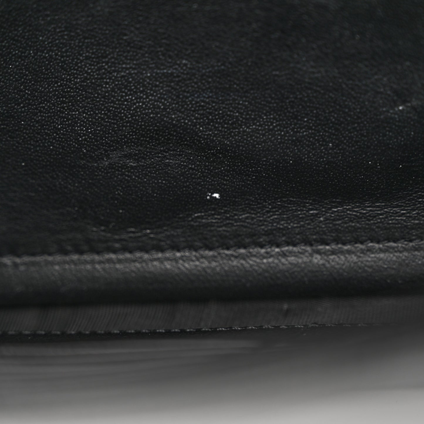 Grain De Poudre Matelasse Chevron Monogram Chain Wallet Black