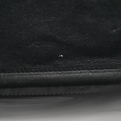 Saint Laurent Grain De Poudre Matelasse Chevron Monogram Chain Wallet Black 10 of 18