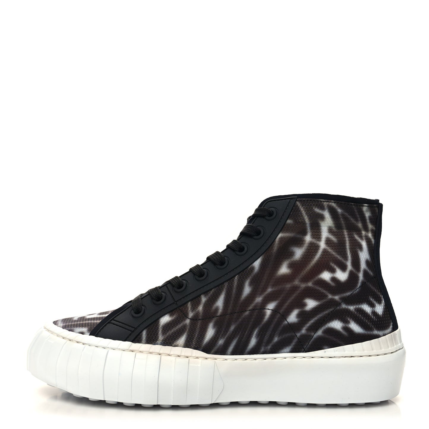 X SARAH COLEMAN Fabric Jacquard FF Vertigo Mens Fendi Force High Top Sneakers 10 Silver Com