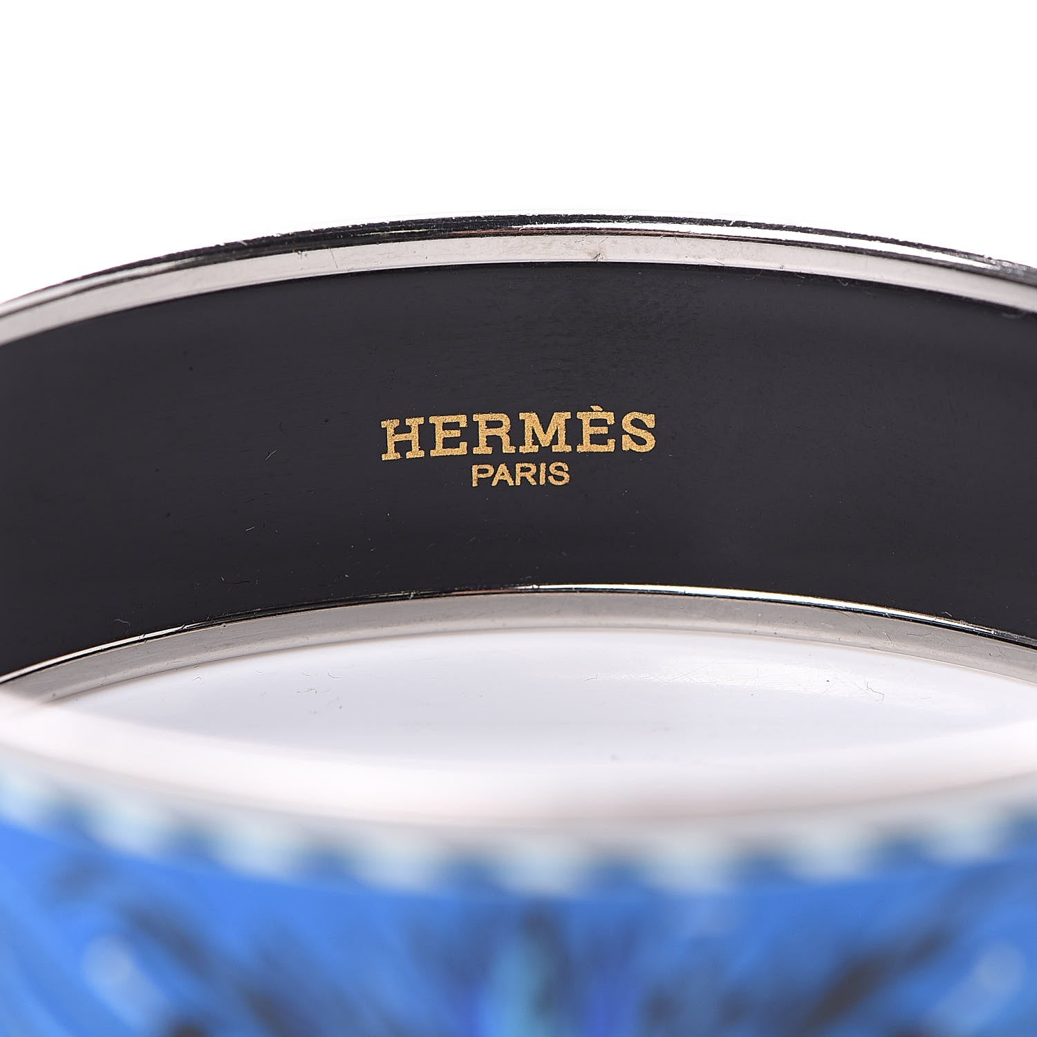 Hermes Enamel Printed Wide Brazil Bracelet 65 5 of 6
