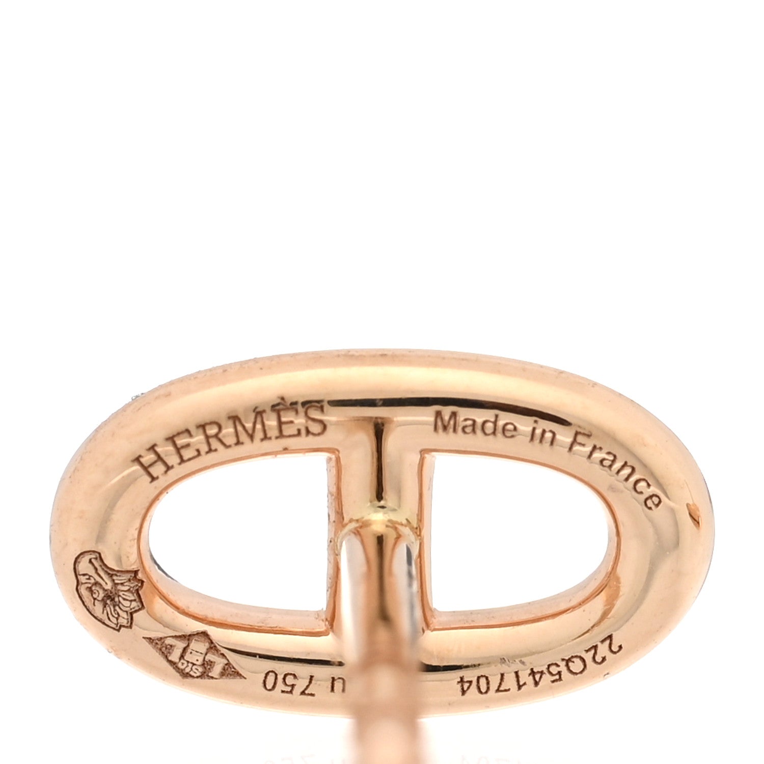 Hermes 18K Rose Gold TPM Farandole Stud Earrings 4 of 5