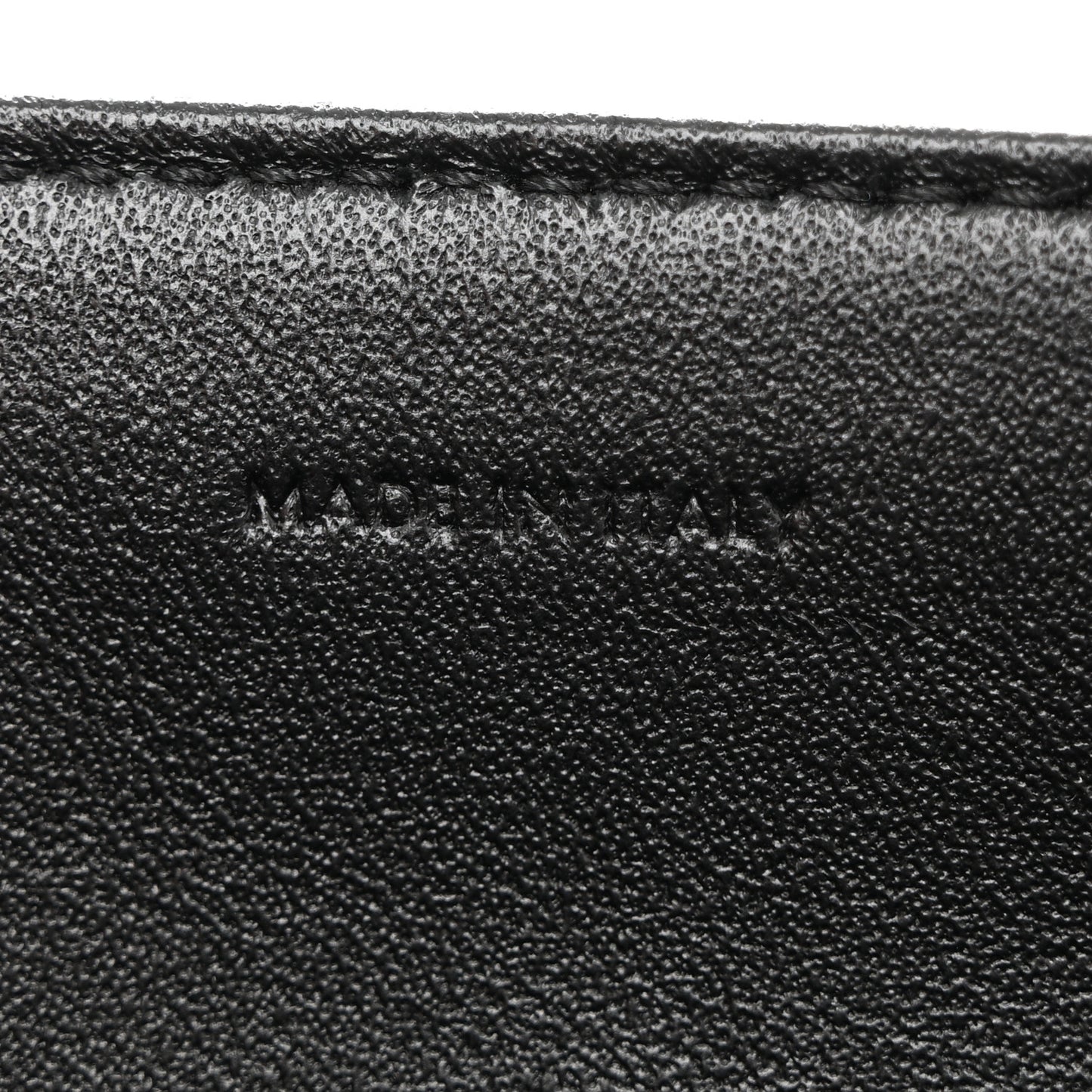 Satinated Calfskin Mini 16 Top Handle Bag Black